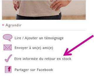 Retour en stock